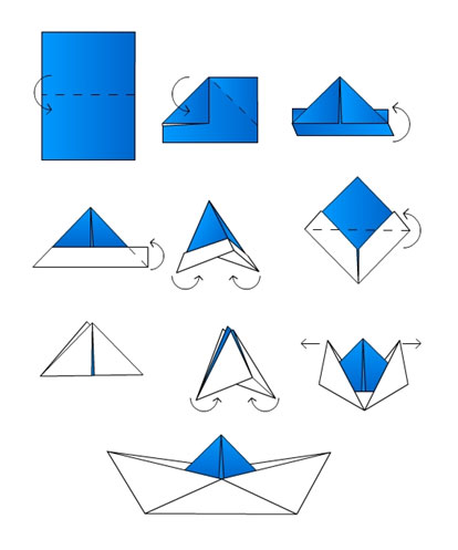 Mesterségek origami papír a gyermekek számára