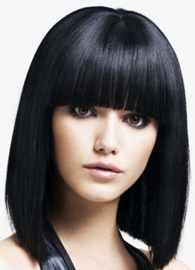 Közvetlen fringe (fiatal) egyenes frufru