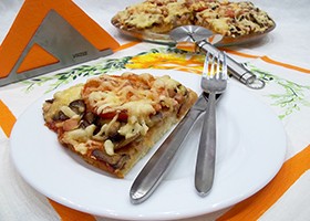 Recept pizza gombával és paradicsommal