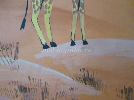Rajz zsiráf szakaszokban fotókkal az előkészítő csoport dhow