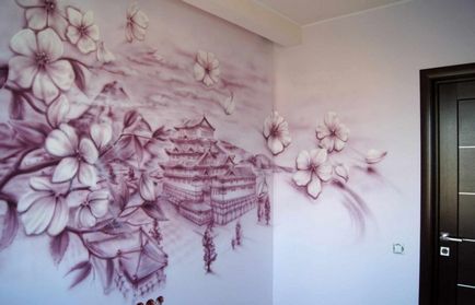 Rajzok a falakon akril festékkel