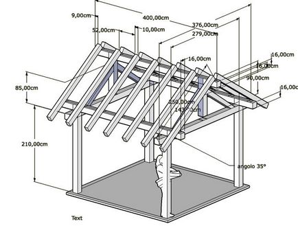 Gazebos kezük fotók, rajzok, videók építési