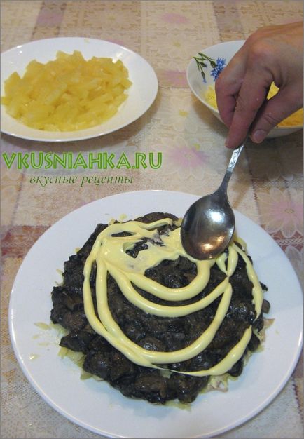 Saláta csirke gomba ananász sajt, csirke saláta recept ananász sajt, finom receptek (recept saláta csirke ananász sajt) Saláta csirke gomba ananász sajt, csirke saláta recept ananász sajt, finom receptek