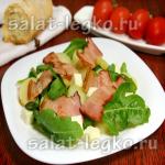Saláta gombával és csirke és ananász recept fotó ízletes