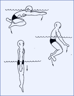 Weboldal úszás merülés berendezés (búvár) és a mozgás a víz alatt