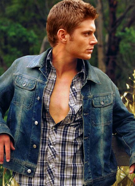 öltözék és frizura Jensen Ackles (Jensen Ackles) egy fotón