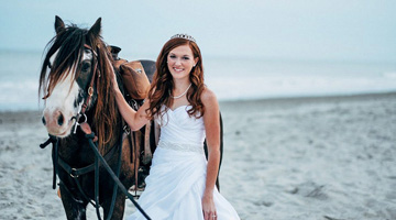 Esküvői fotózást lovakkal - egy romantikus ötletek