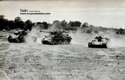 T34 ellen Sherman Patton és Pershing