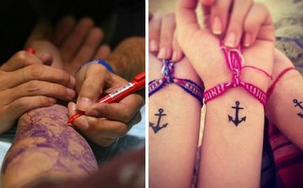 Tattoo ruchkoy- létrehozásának folyamatát egy tetoválás zselés toll