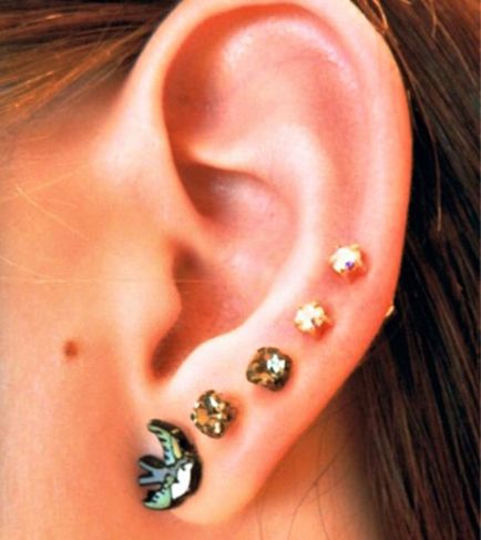 12 legjobb megoldás piercing fülek - Fotó Divat