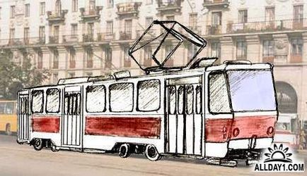 300-os villamos, neotrazimchikov városkép - allday - minden a legjobb a világon a grafika és design!