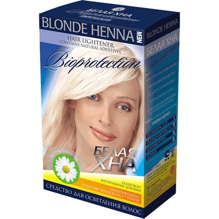 Fehér Henna haj világosítás használati utasítást és az eredmény (fotó)