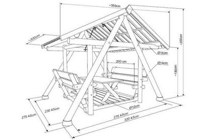 Pavilonok kezüket nyitott és zárt rajzok, méretek, programok, projektek és tervek pavilonok