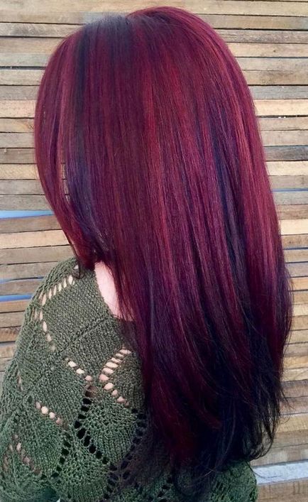 Hair Color mahagóni - hogyan kell festeni, és színezés 20 ötletek