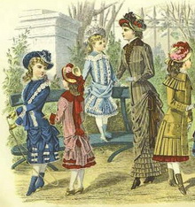 Gyermek divat a 19. század - kisebb változatai a szülők
