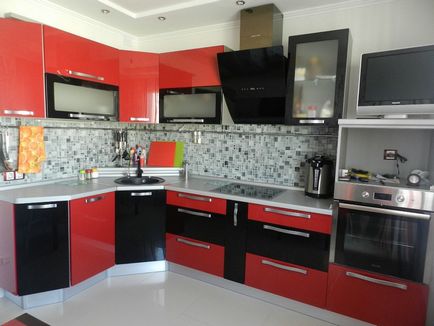 Lila konyha tervezés, a színek kombinációja (70 valós fotó), konyha tervezés, belsőépítészet, javítás, fotók