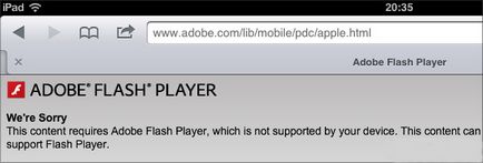 Flash player for iPad - hogyan kell telepíteni egy alkalmazást vályog