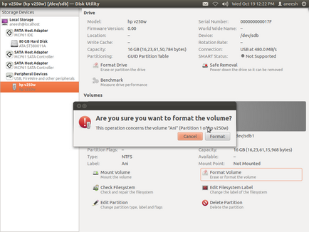 Formázás flash Linux, losst (flash) Formázása pendrive-ot linux, losst