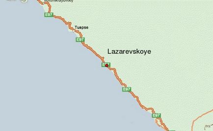 Hol van a Fekete-tenger Lazarevskoye, Lazarevskoye