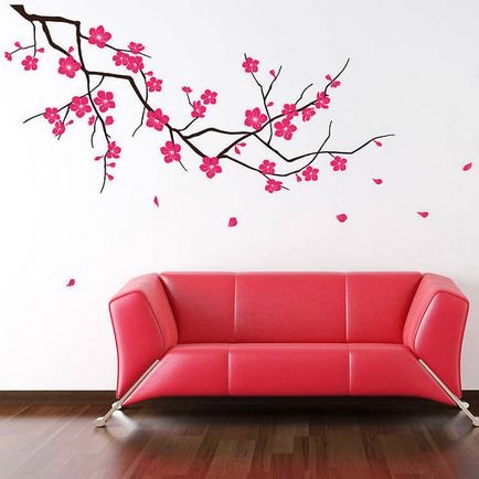 Hogyan és mit kell festeni a falra a Sakura