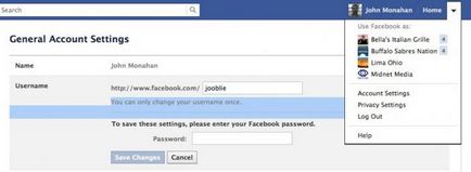 Hogyan változtassuk meg a nevét a facebook-on szerkesztés személyes adatok