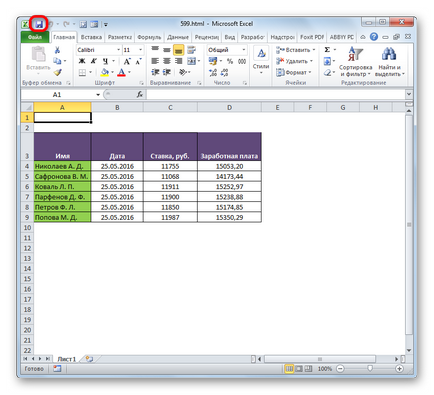 Hogyan lehet átvinni egy táblázatot a html, hogy az Excel
