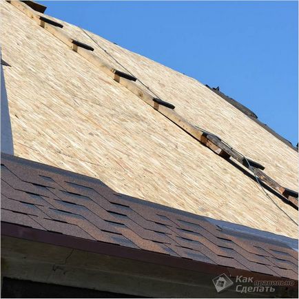 Hogyan terjed a tető lágy tető kezével - a telepítés egy puha tető