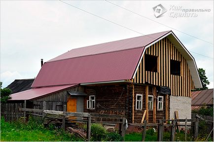 Hogyan terjed a tető hajlított kezeddel, egy házat magadnak