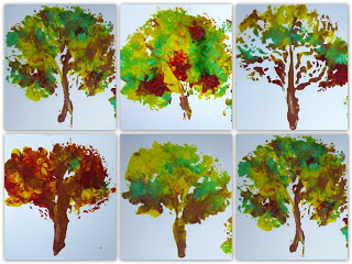 Hogyan rajzoljunk levelek és a fák segítségével szokatlan levél festmény gyerekekkel ~ karapuzovedenie