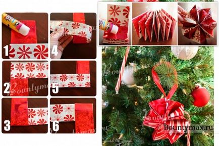 Hogyan készítsünk egy újévi játékok a karácsonyfa papírból saját kezűleg