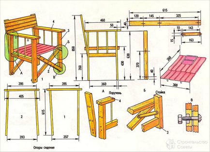 Hogyan készítsünk egy szék a kezét - a független gyártási rajz székek