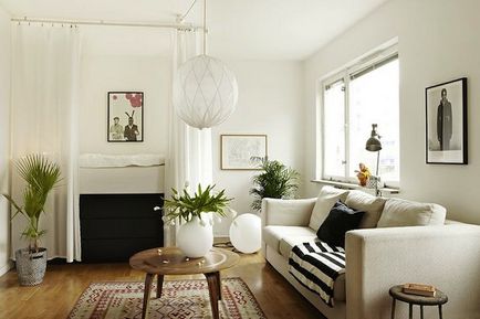 Hogyan lehet kombinálni a nappali és hálószoba bútorok kiválasztása, tervezés, rendezési