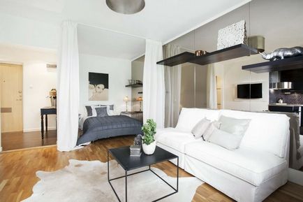 Hogyan lehet kombinálni a nappali és hálószoba bútorok kiválasztása, tervezés, rendezési