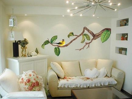 Hogyan díszíteni a falat a szobában hét lehetőséget dekoráció elegáns ház