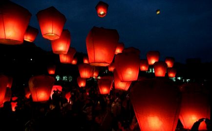 Kínai lampion kezüket égi fények és dekoráció otthon