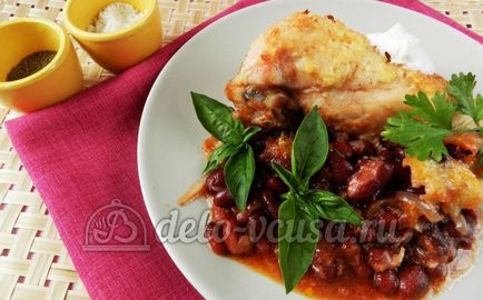 Csirke babbal recept lépésről lépésre (18 fotó)