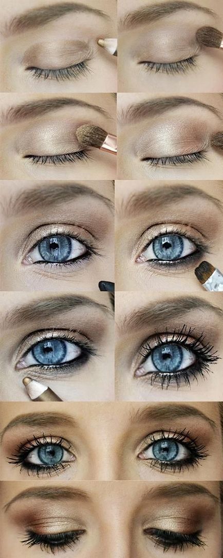 Smink kék szeme lépésről lépésre fénykép 8 lehetőségek