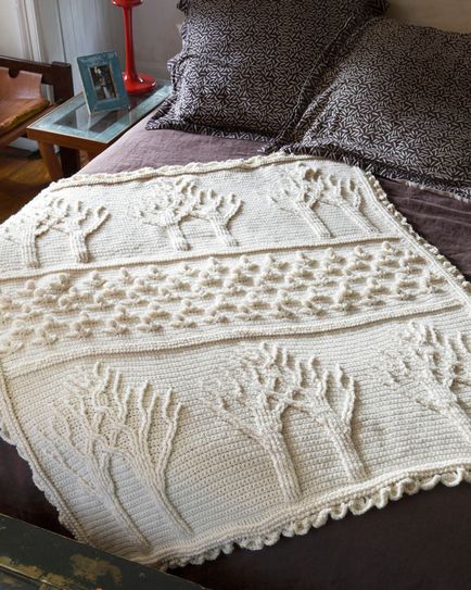 Életfa Blanket horgolt, a hurkok