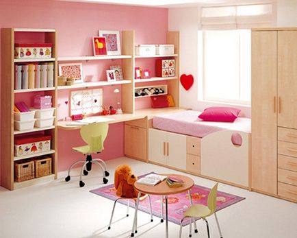 Így a gyermekek hálószoba lányok kiválasztása bútorok, tapéta, dekoráció, 26 képek a gyönyörű gyermek hálószoba