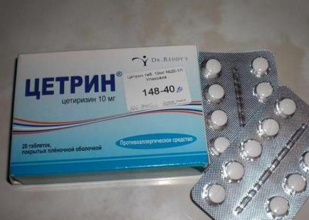 Melyből a tabletták tsetrin használati utasítást és visszajelzést előkészítése