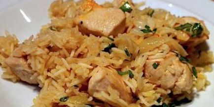 Csirke Pilaf bográcsban a megfelelő recept