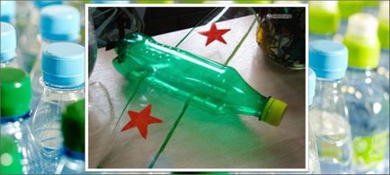 Műanyagból készült palackok iskolába saját kezűleg