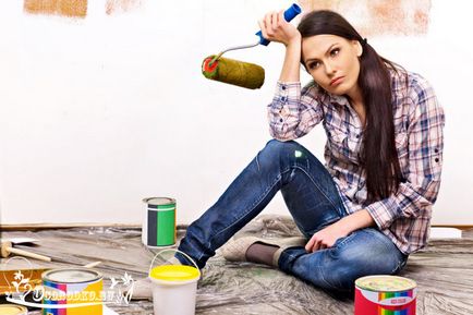 Festés vízbázisú festék - tippek, tanácsok, használati fotók