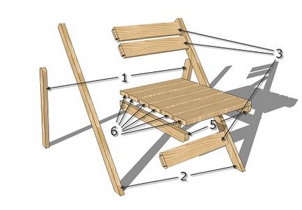 Kerti bútor, fából készült kezüket rajzok, fokozatos megvalósítására
