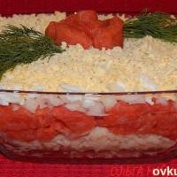 Saláta piros hal - (több mint 14 receptet) a fotók