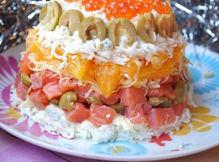 Saláta piros hal, egyszerű receptek (piros) Saláta piros hal, egyszerű receptek