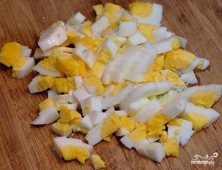 Saláta füstölt csirke és kukorica - lépésről lépésre recept fotók
