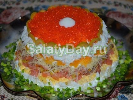 Saláta sózott lazac - finom hal recept fotókkal és videó