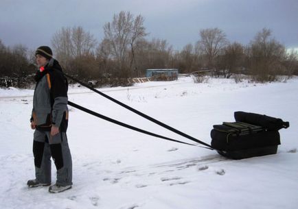 Szánkó téli halászat a kezével, lépésről lépésre, rajzok és ábrák