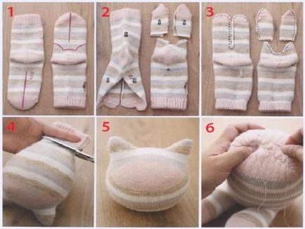 Varrni a gyerekekkel együtt új játékok a régi zoknit, kézműves